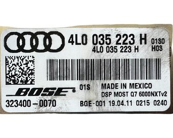 Zesilovač Bose 4L0035223H Audi Q7 4L facelift r.v. 2011 - 4