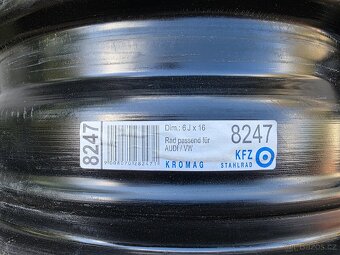 Plechové disky 5x112 R16 VW Škoda - 4