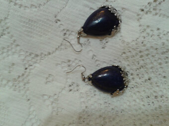 stříbrné náušnice lapis lazuli - 4