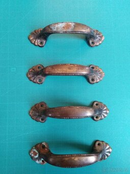 Starožitná madla 12 ks, nálezový stav - 4