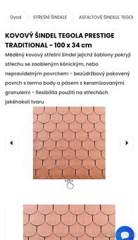 Měděná šindel prestiž Cu - 4