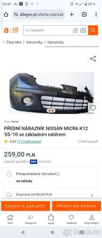 Nárazník Nissan Micra K12 - 4