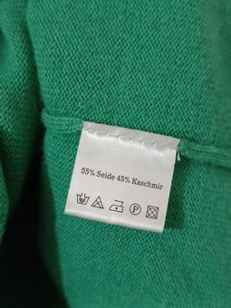 Dámský zelený kašmírový kardigan, vel. L - nový - 4