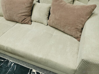 Nové big sofa RICARDO manšestr krém - DOPRAVA ZDARMA - 4