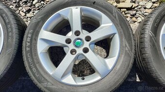 Alu kola originál Škoda R16 5x112 Letní pneu 205x55/R16 - 4