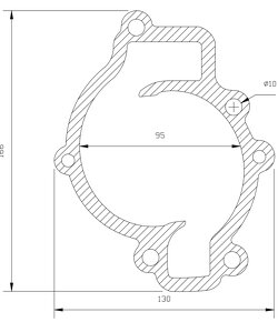 Těsnění vodní pumpy UAZ+VOLHA (95-110 koní) - 4