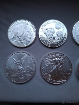 Prodám stříbrné mince 1 oz - 4