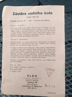 škoda zadní zástěrky (lapače nečistot) nové - 4