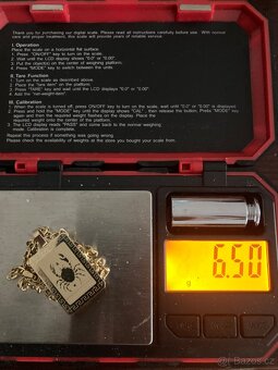 🟡 Zlatý řetízek 585 – 14k, 54/55 cm, 6,5 g, přívěsek Rak 🟡 - 4