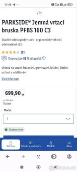 Jemná vrtací bruska PFBS 160 C3 parkside - 4
