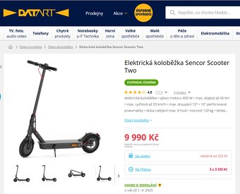 Elektrokoloběžka Sencor Scooter Two S60 - 4