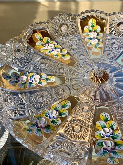 Bohemia Crystal broušená miska zlacená 30cm - 4