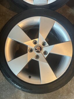 ALU Kola ŠKODA 5x112 R17 DENOM NOVÉ Letní Pneu 225/45/17 - 4