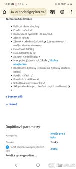 Nosič kol na tažné zařízení - 4