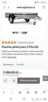 Vlek vozik za auto 750kg 270x128 cm - 4