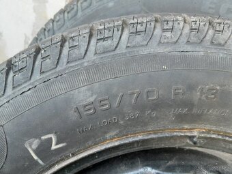 Prodám letní pneumatiky včetně disků 155/70 r13 - 4