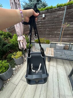 Baby luxe antracit, dětská houpačka - 4