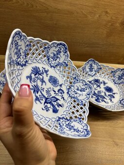 Mísa pětihranná prolamovaná 24cm - cibulák - 4