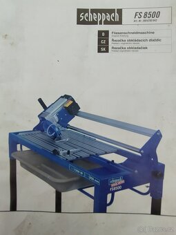 Prodám řezačku obkladů a dlažby SCHEPPACH FS8500 - 4