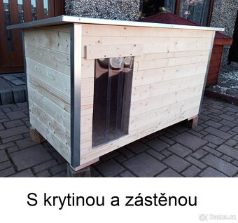 Psí bouda se zástěnou (PALUBKY/OSB), 6 velikostí (12variant) - 4