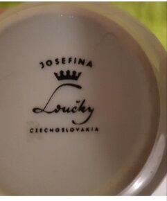 Retro porcelán Loučky Josefina top stav - 4