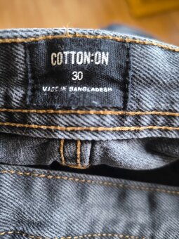 Černé džínové grunge loose straight kraťasy Cotton On - 4