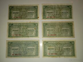 BANKOVKY 10 KČS 1950, DVOUPÍSMENNÉ, VŠE NEPERFOROVANÉ - 4