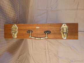 Dvoupatrová příborová sada (mosaz a týkové dřevo) - 4