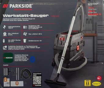 Parkside Performance průmyslový vysavač s třídou filtrace H - 4