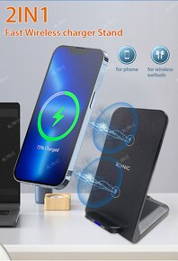 Bezdrátová nabíječka ALYNIC,iPhone12-15,Samsung,Xiaomi - 4