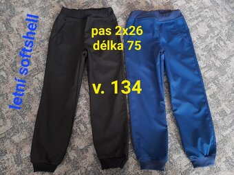 Letní softshellové kalhoty v. 116, 122, 128, 134 - 4