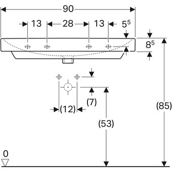 Umyvadlo Geberit Smyle Square - 4