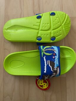 Zelené pantofle s piráty, vel.32, NOVÉ, zn.Baťa - 4