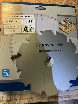 Pilový kotouč Pro construct wood Bosch 190 nový - 4