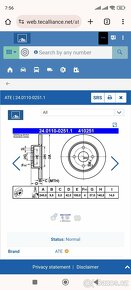 Brzdové kotouče Opel Astra G ATE - 4
