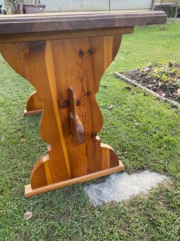 Masivní dřevěný stůl – top stav - 4