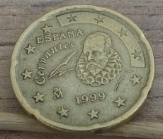 20 Euro Cent Espaňa 1999 pšeničnoražba - nabídnete sumu - 4