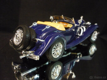 Mercedes 500 K Roadster modrý Bburago 1/18 - 1/20 - 4