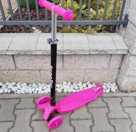 Dětská koloběžka tříkolová, Led svítící kolečka, - 4