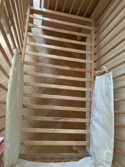 Dětská postýlka dřevěná buk - 4