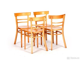 Zachovalé jídelní židle TON, 4 ks, buk. - 4