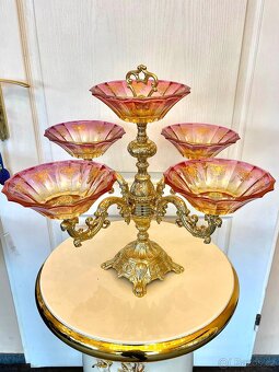 Ruby Glass Stand s 4+1 misky - 4