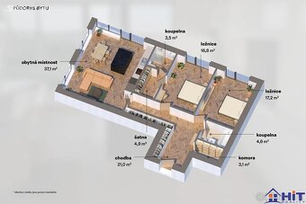 Pronájem bytu 3+kk 156 m² Devonská, Praha - Hlubočepy - 4