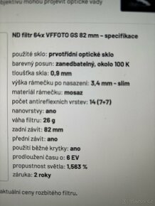 ND Filtr 64x 82 mm - 4