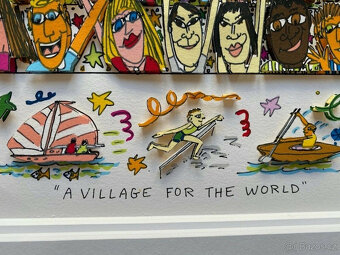 James Rizzi Originál 3D - VESNICE PRO SVĚT - 1996 - AP XXV11 - 4