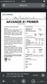 Velmi kvalitní základová akrylátová barva Akvanor 80 Primer - 4