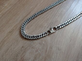 NOVÝ pánský řetízek CUBAN Silver steel š. 8 mm - 4