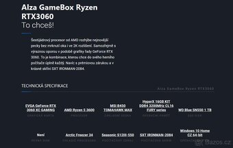 Alza GameBox Ryzen RTX3060 perfektní stav - 4