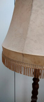 Stojací lampa dřevěná vintage - 4