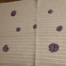 Dětská deka do kočárku - ručně pletené - 4